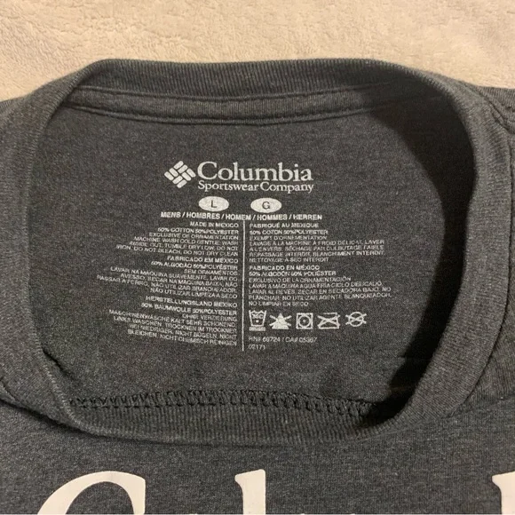 Columbia Men’s Basic Logo T-Shirt, Dark Heather Gray, Large - Picture 4 of 6
